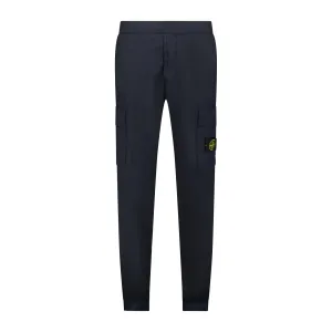 STONE ISLAND CUFFED CARGO TROUSERS NAVY