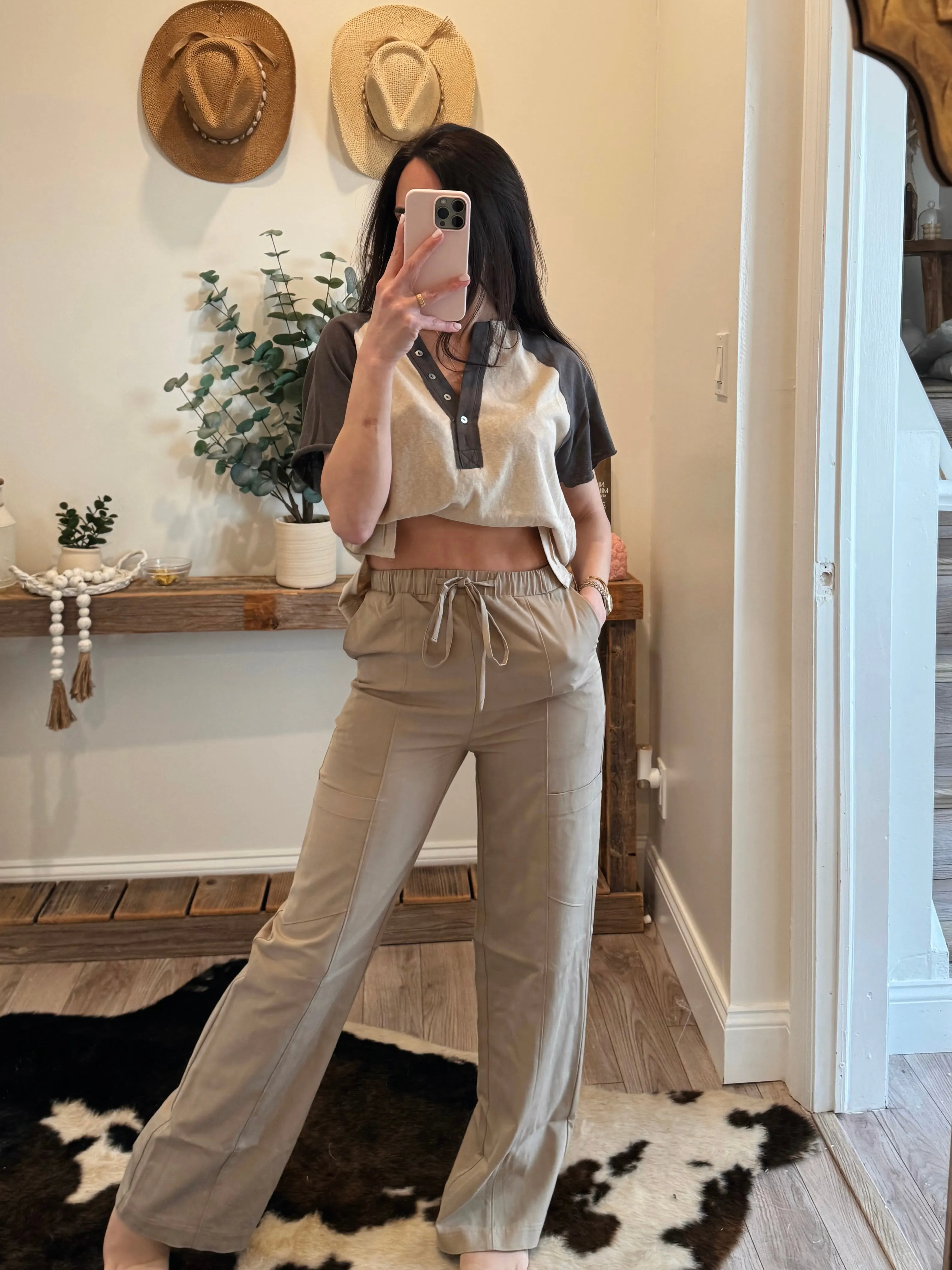 Straight Leg Pull-On Tensil Cargos