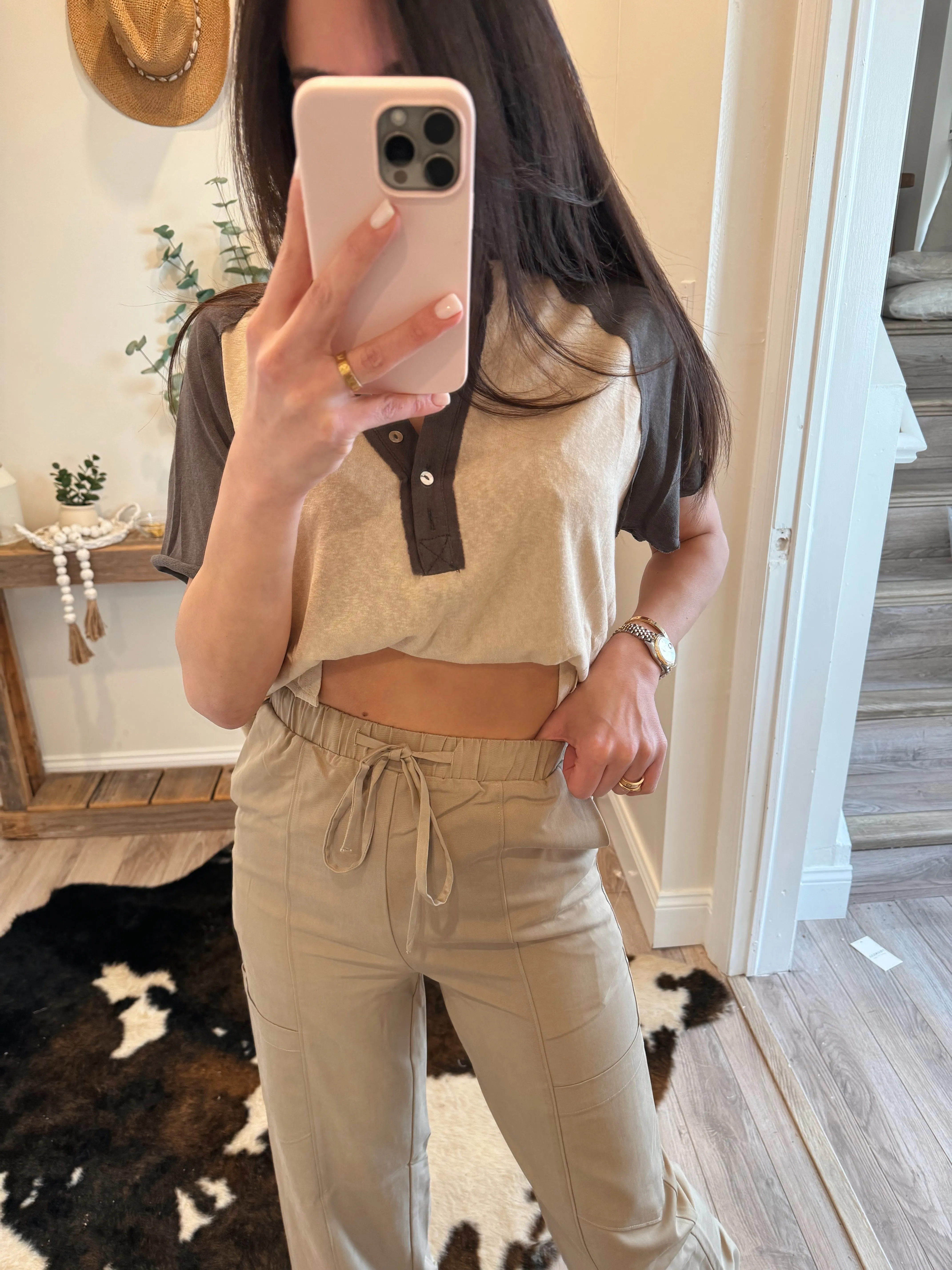 Straight Leg Pull-On Tensil Cargos