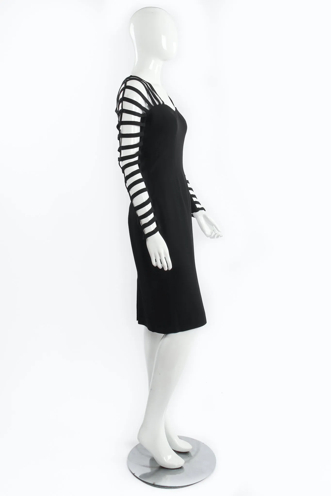 Strappy Cage Cocktail Sheath Dress