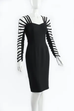 Strappy Cage Cocktail Sheath Dress