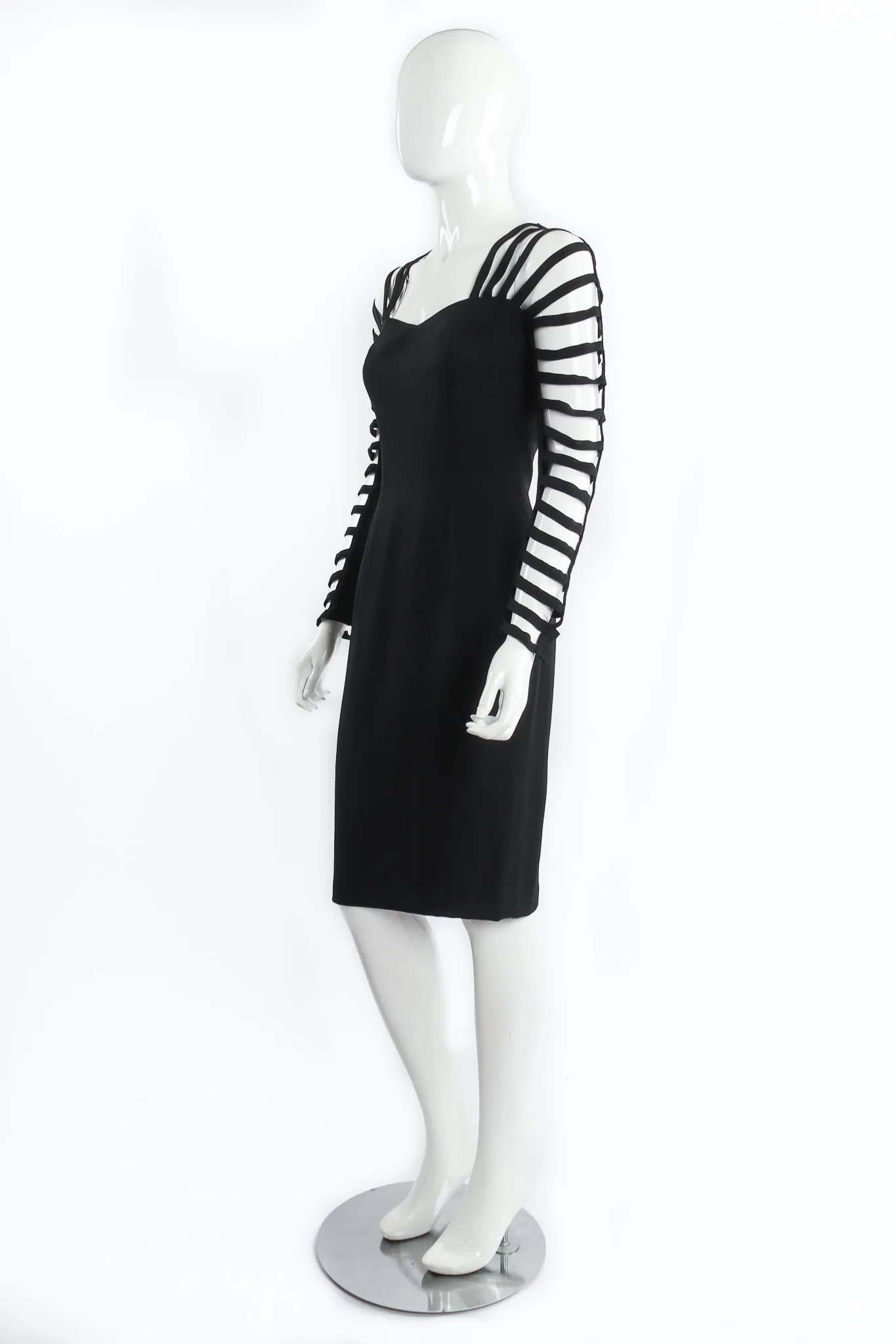 Strappy Cage Cocktail Sheath Dress