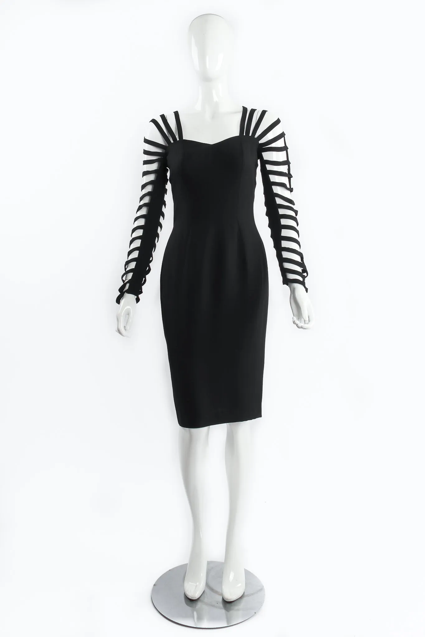Strappy Cage Cocktail Sheath Dress