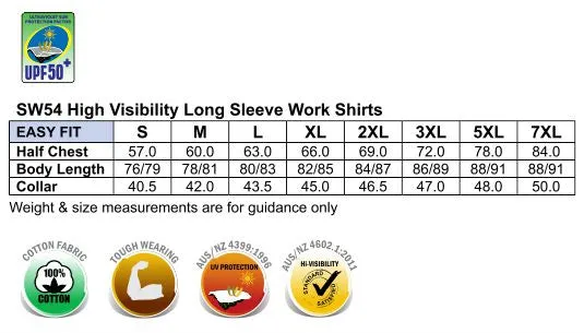 SW54 COTTON DRILL SAFETY SHIRT
