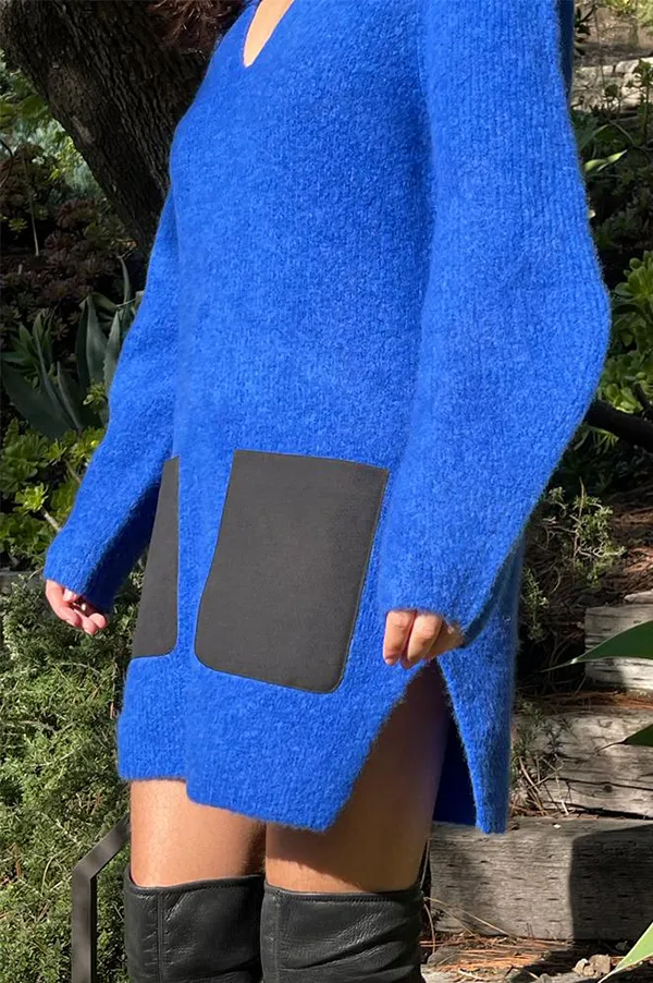 The Patch Pocket Tunic in Cobalt Blue