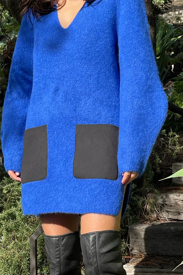 The Patch Pocket Tunic in Cobalt Blue