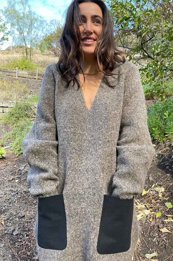 The Patch Pocket Tunic in Truffle Gray