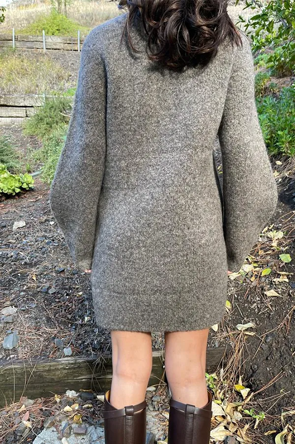 The Patch Pocket Tunic in Truffle Gray