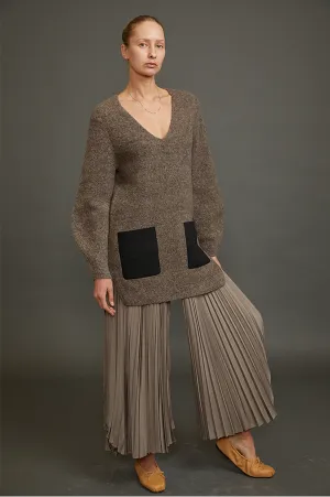 The Patch Pocket Tunic in Truffle Gray