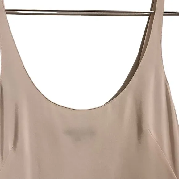 Tibi Off White with Sunset Color Trim Silk Tank Sheath Midi Dress 4