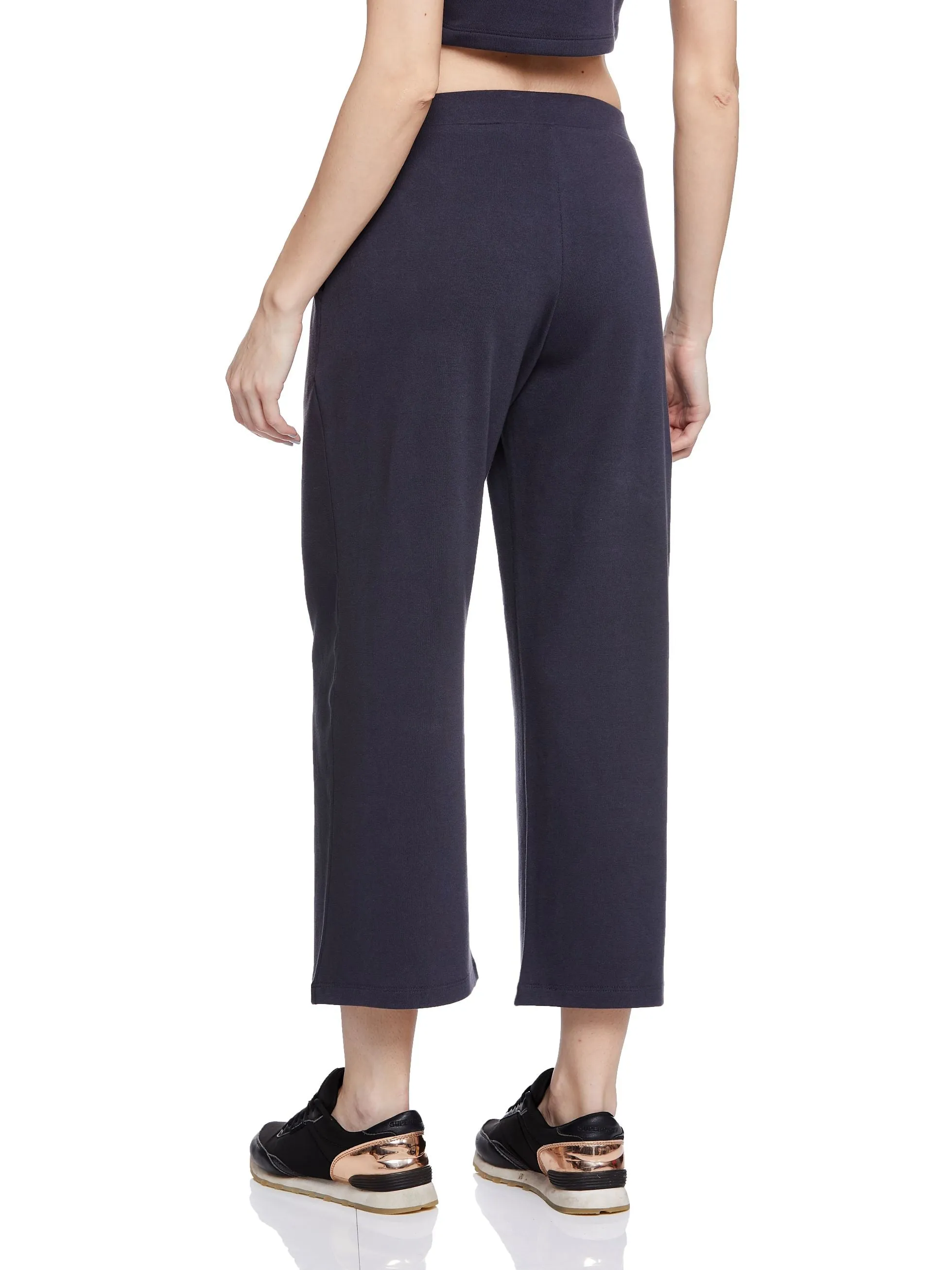 TOP STITCHED JERSEY CULOTTES (DARK GREY)
