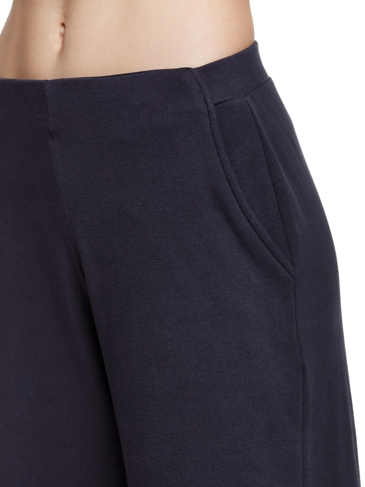 TOP STITCHED JERSEY CULOTTES (DARK GREY)