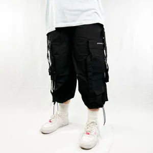 Vintage Criminal Damage Drome Cargo Shorts in Black