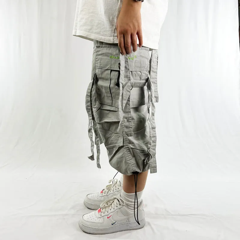 Vintage Criminal Damage Drome Cargo Shorts in Grey