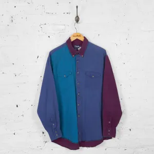 Vintage Wrangler Colourblock Shirt - Blue/Purple - XL