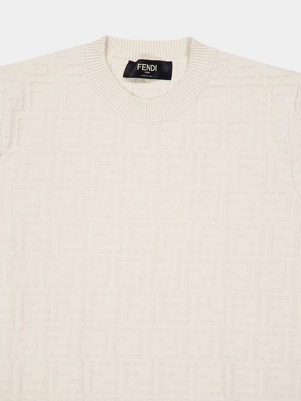 White FF Selleria Cotton Pullover