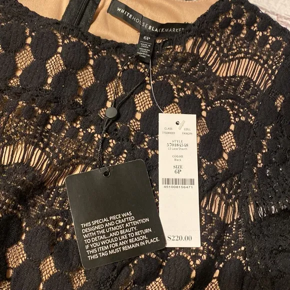 White House black market black lace dress
