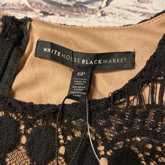 White House black market black lace dress
