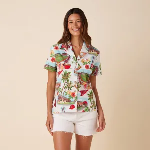 WOMEN'S LOS ANGELES ANGELS SCENIC CAMP SHIRT