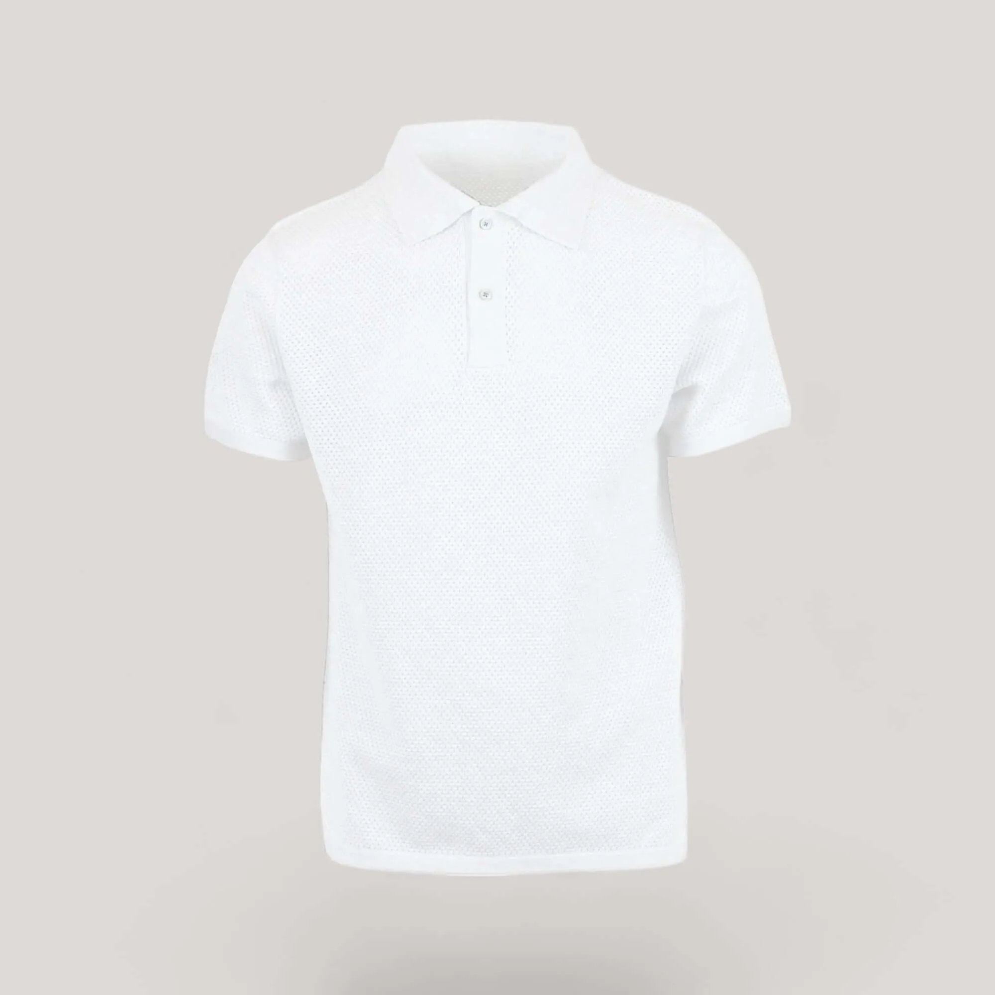 WOODY | Ecoviscose Mesh Polo Short Sleeve Shirt