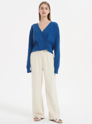 Wool Blend Wrap Cardigan