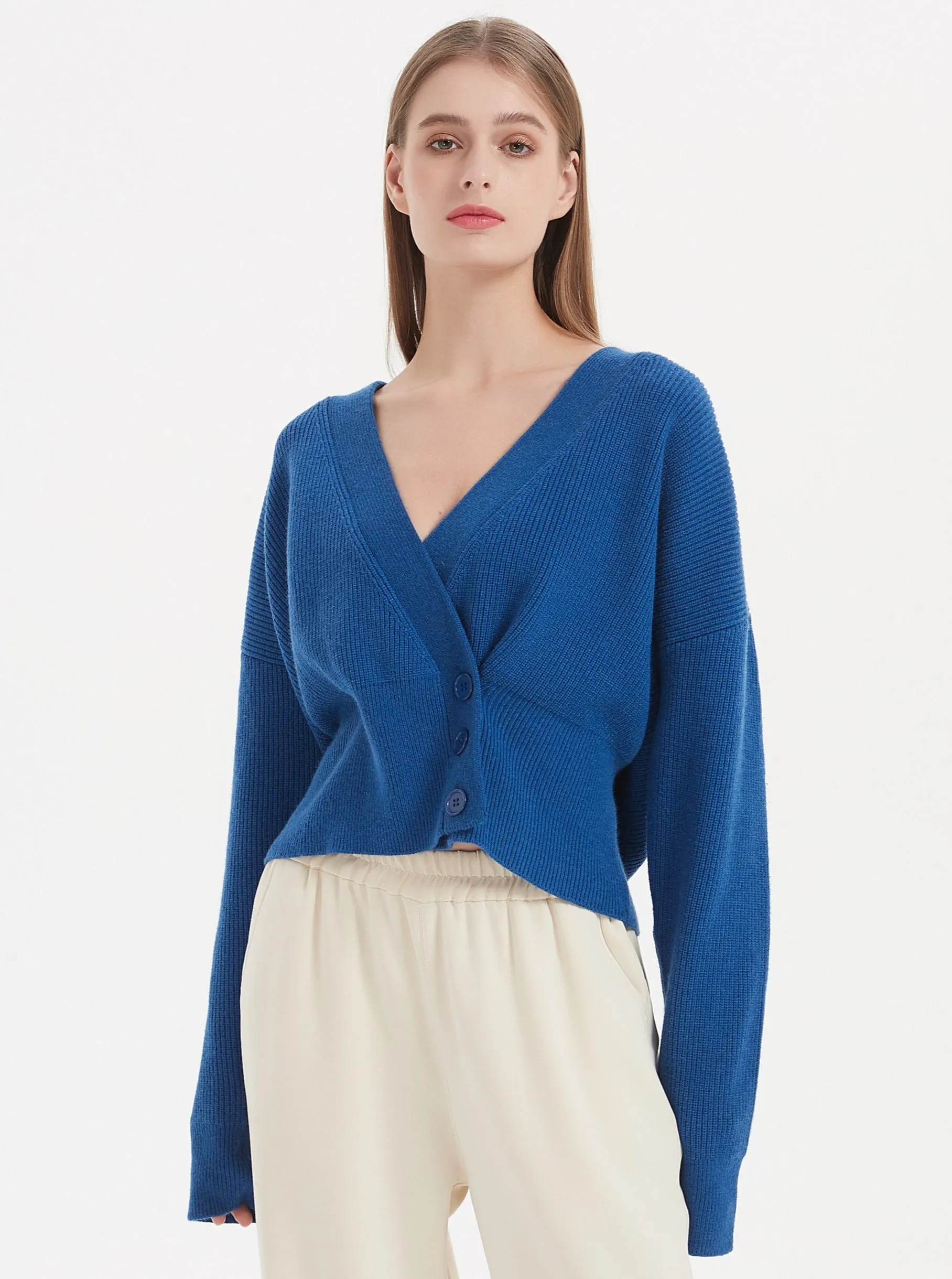 Wool Blend Wrap Cardigan