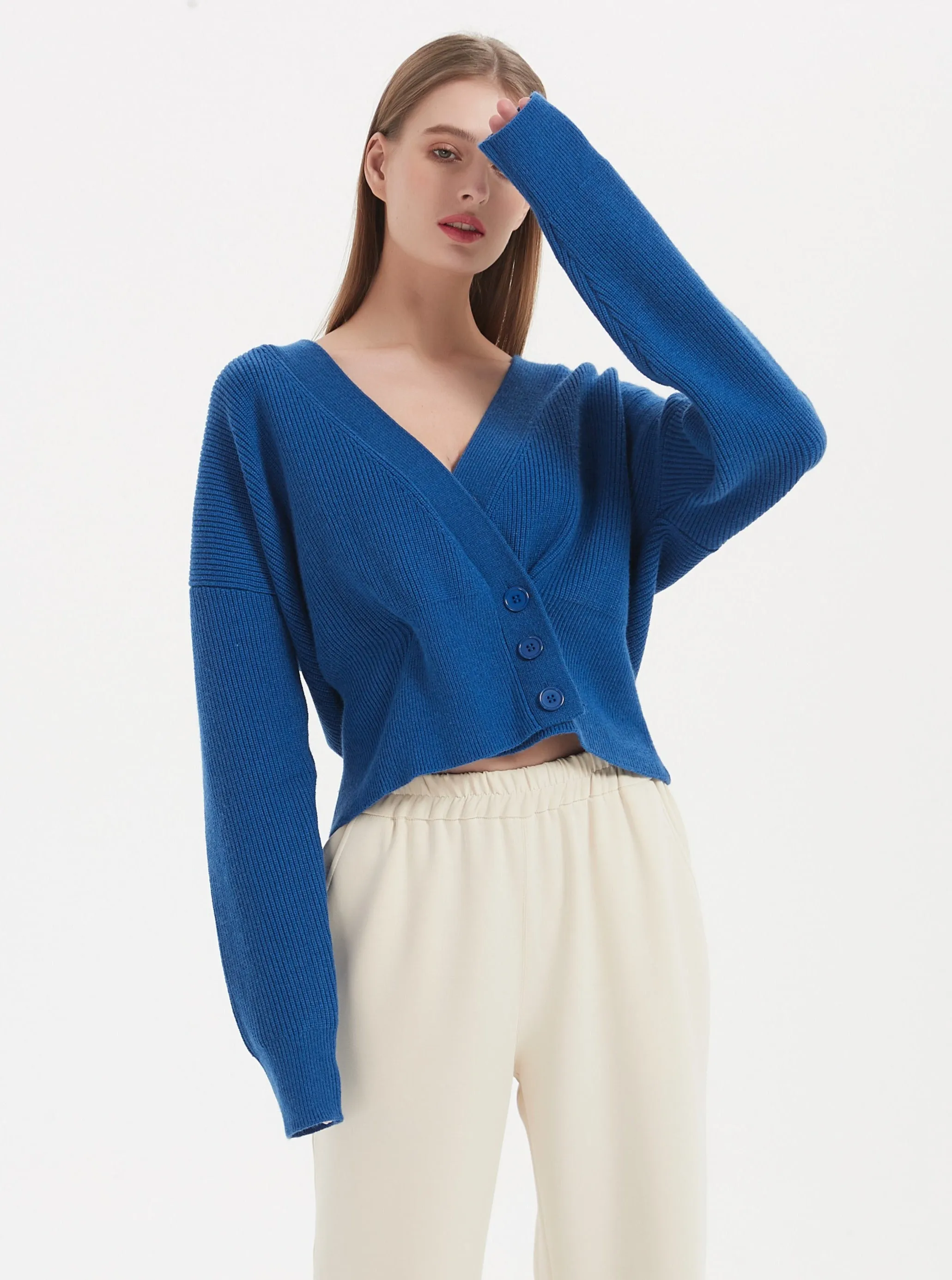 Wool Blend Wrap Cardigan