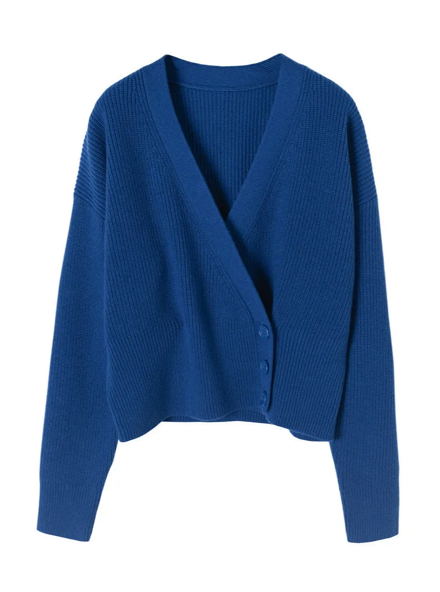 Wool Blend Wrap Cardigan