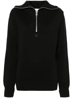 Wool zipped sweater