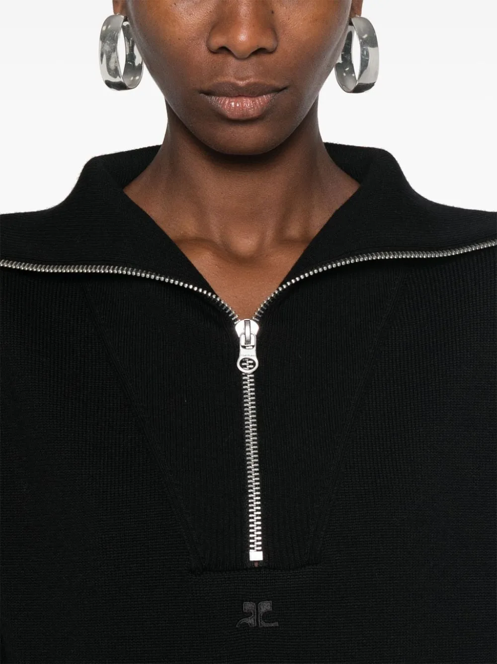 Wool zipped sweater