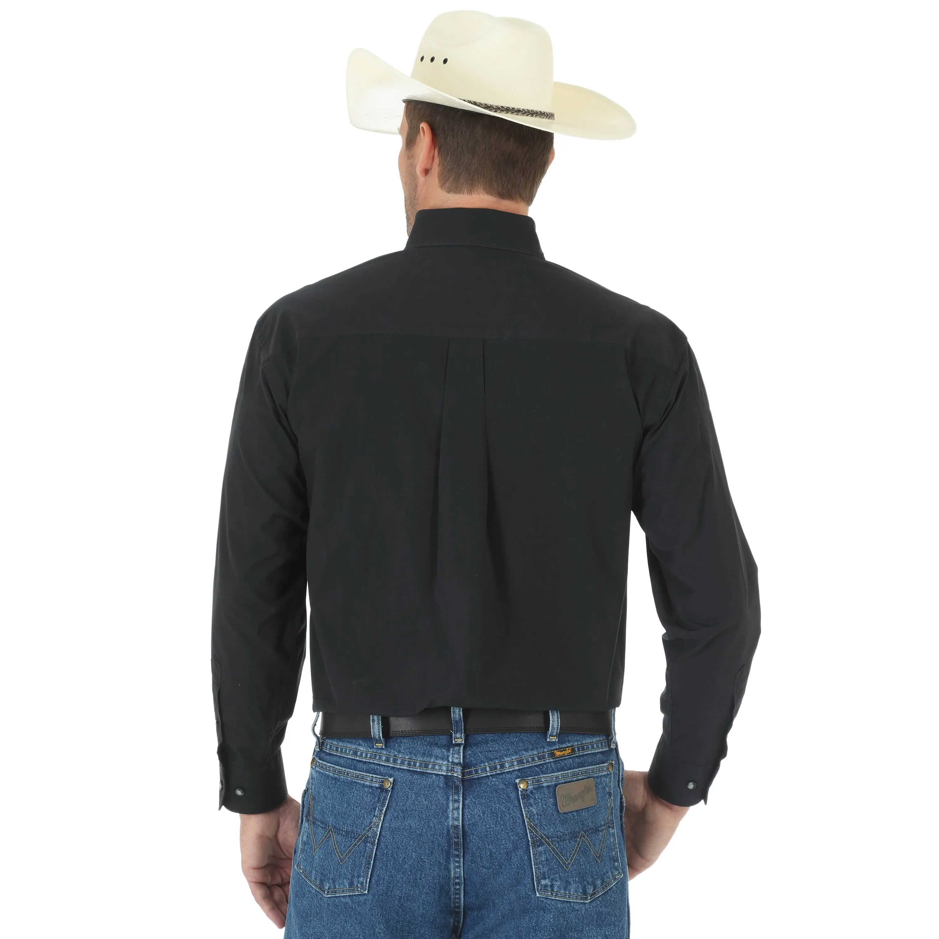 Wrangler Men's George Strait Long Sleeve Shirt Black