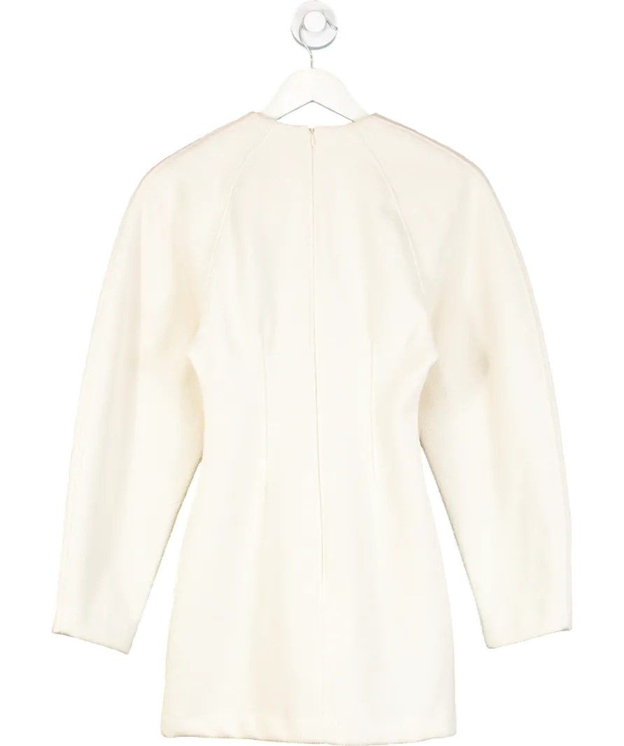 ZARA Cream Voluminous Sleeve Dress UK S