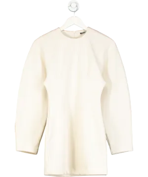 ZARA Cream Voluminous Sleeve Dress UK S