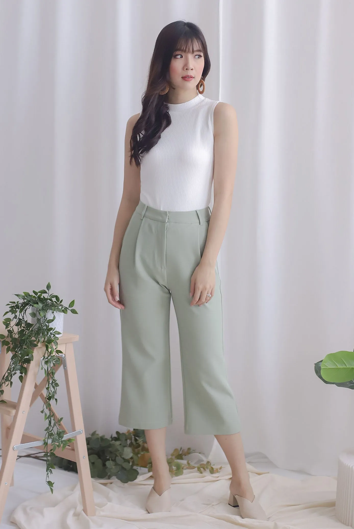 Zelda Culottes In Sage